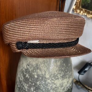 Seeberger bronze metallic sailor cap.